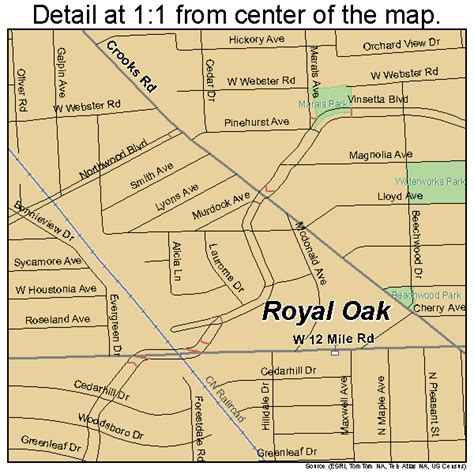 royal oak usa|royal oaks map.